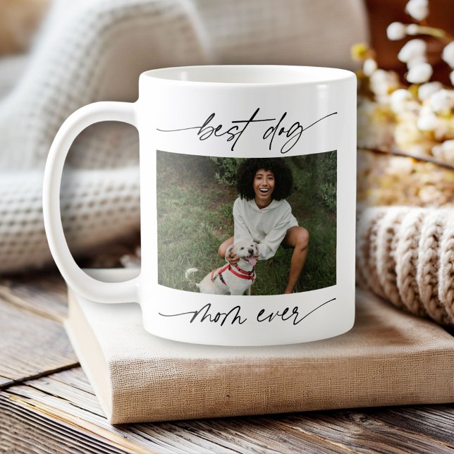 Modernes Best Dog-Mama je Foto Handgeschriebenes S Kaffeetasse (Von Creator hochgeladen)