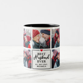 Modernes Best-Husband aller 7 Jahre - Collage & Me Zweifarbige Tasse
