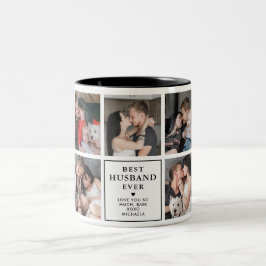 Modernes Best Husband je 9-Foto Zweifarbige Tasse