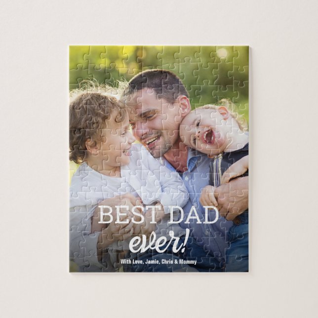 Modernes Best Vater je Custom Foto Geschenk (Vertikal)