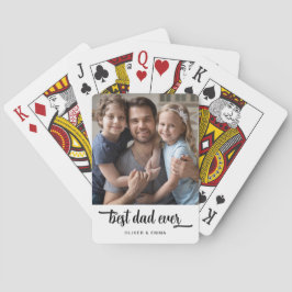 Modernes Best Vater je Foto Spielkarten