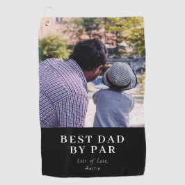 Modernes Best Vater Par Personalisiert Foto Golfhandtuch