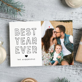 Modernes Best Year Eve Foto Feiertagskarte