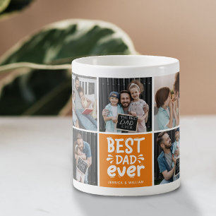 Modernes 'Bester Vater je' 9 Foto Keepake Kaffeetasse
