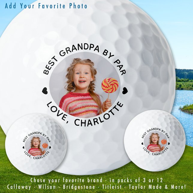 Modernes BESTES GRANDPA PAR Niedliches Personalisi Golfball (Von Creator hochgeladen)