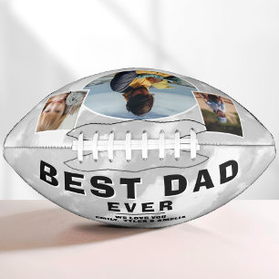 Modernes Bestes Vater je Familie 3 FotoCollage Football