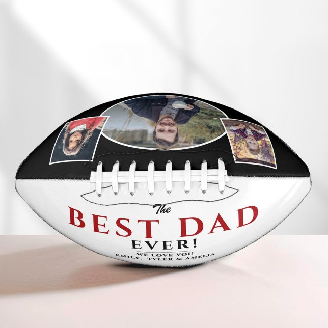 Modernes Bestes Vater je Vater 3 FotoCollage Football (Von Creator hochgeladen)