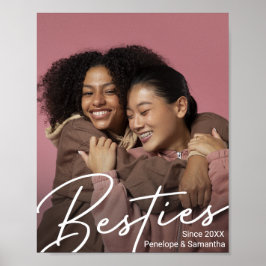 Modernes Besties Foto-Geschenk Poster
