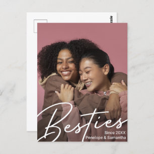 Modernes Besties Foto-Geschenk Postkarte