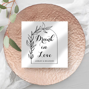 Modernes Betrunken in der Liebe Hochzeiten von Nap Serviette