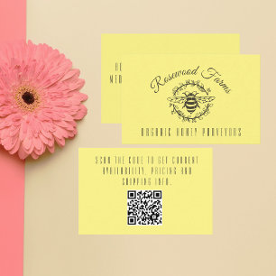 Modernes Bienenreich mit QR Code Business Card Visitenkarte