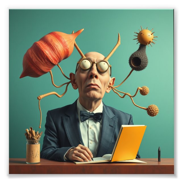 Modernes Bild Intelligenter Wissenschaftler Innova Fotodruck (Vorne)