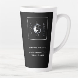 Modernes Black Add Your Logo Business Marketing Milchtasse