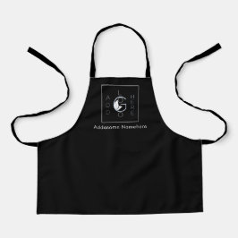 Modernes Black Add Your Logo Business Marketing Schürze