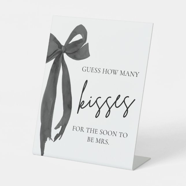 Modernes Black Bow rächen wie viele Kisses Game Sockelschild (Vorderseite)