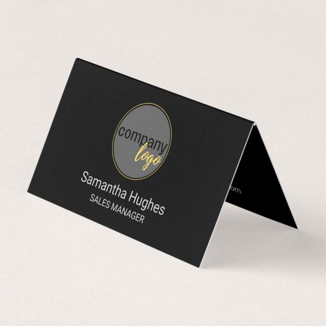 MODERNES BLACK COMPANY LOGO FOLGENDE Visitenkarte Visitenkarten (Vorderseite)