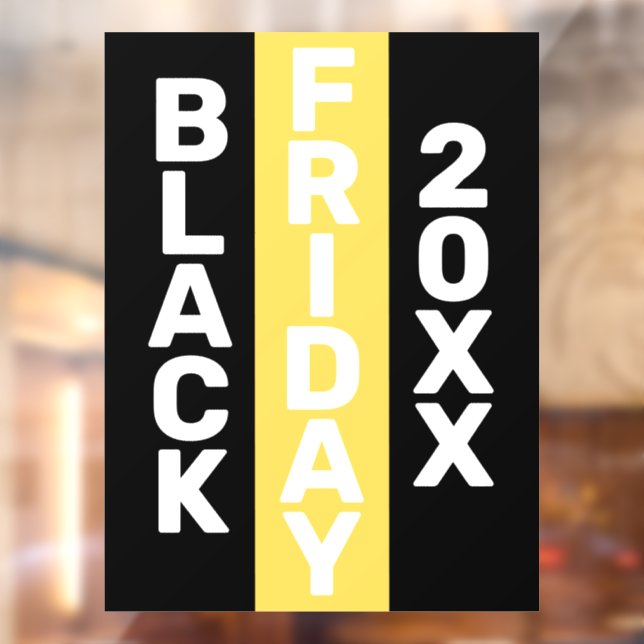 MODERNES BLACK FRIDAY BUSINESS-LOGO-DISPLAY 20XX FENSTERAUFKLEBER (Blatt 2)