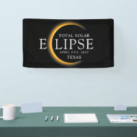 Modernes Black & Gold 2024 Texas Total Solar Eclip