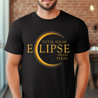 Modernes Black & Gold 2024 Texas Total Solar Eclip