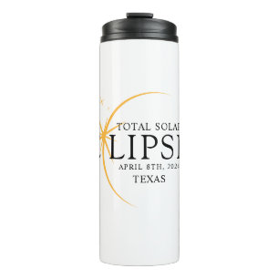 Modernes Black & Gold 2024 Texas Total Solar Thermosbecher