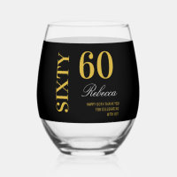 Modernes Black & Gold 60. Geburtstags Cocktail Par