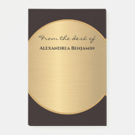 Modernes Black Gold Elegant Stilvoll personalisier Post-it Klebezettel