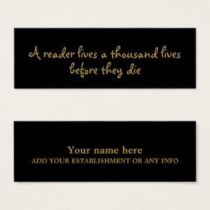 Modernes Black & Gold Lesezeichen