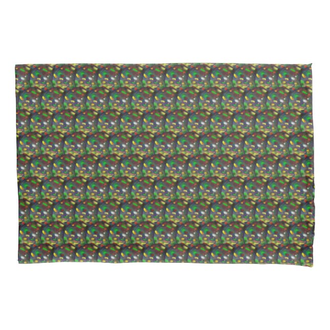 Modernes Black Opal Jewel Pattern Kissenbezug (Vorderseite)
