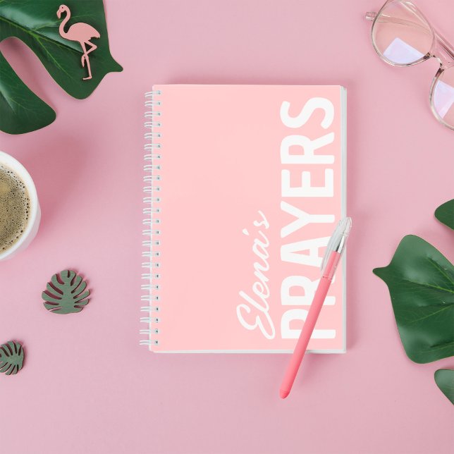 Modernes Black Personalisiert Prayer Journal Noteb Notizbuch (Von Creator hochgeladen)