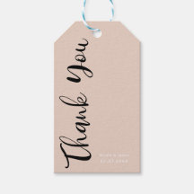 Modernes Black Scripts Beige Blush Foto Vielen Dan
