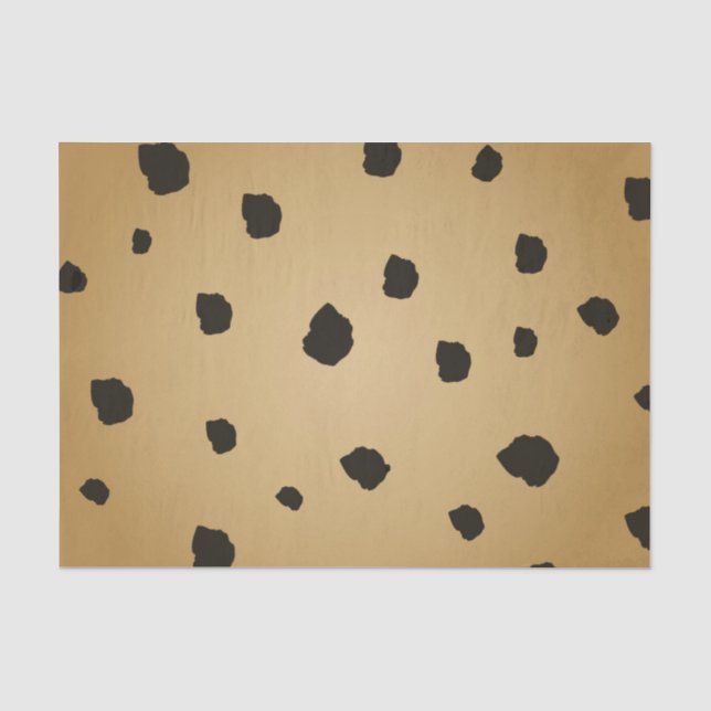Modernes Black Spot Goldenrod Gold Beige Tan Party Seidenpapier (Vorderseite)