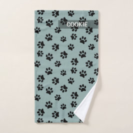 Modernes Blatt Niedliche Paw Print Muster Dochttuc Handtuch