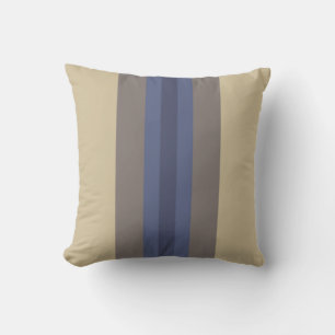 Modernes, blau-beigefarbenes Kissen