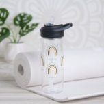 Modernes, blau gelb elegantes Regenbogengeschenk W Trinkflasche<br><div class="desc">Modernes,  blau-gelb-elegantes Regenbogengeschenk</div>