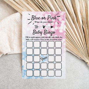 Modernes Blau oder Rosa? Party Bingo