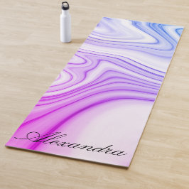 Modernes, blau-rosa Flüssigkeitsprofil Yogamatte