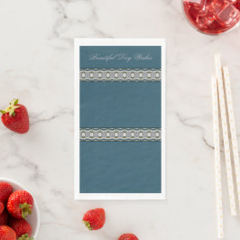 Modernes Blau und Grau Serviette