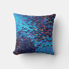 Modernes Blau- und Rosa-Brick-Designkissen Kissen