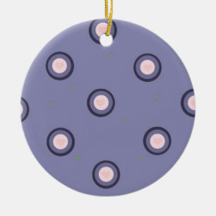 Modernes Blau- und Rosatondesign Keramikornament