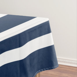 Modernes Blau- und Weißstreifenmuster Tischdecke