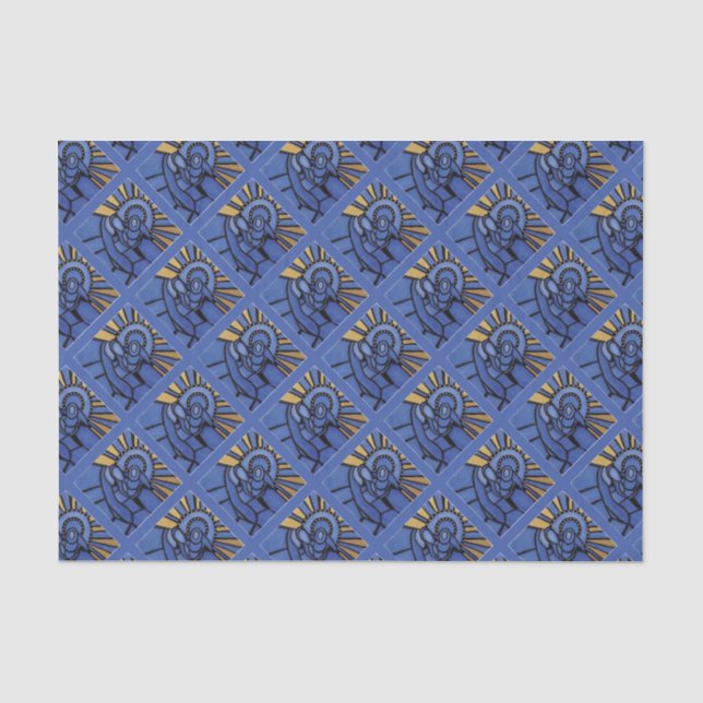 Modernes Blau WeihnachtsGeburt Christis-Jesuss Seidenpapier (Vorderseite)