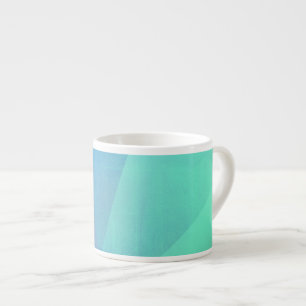 Modernes blaues Aqua und türkisfarbene geometrisch Espressotasse