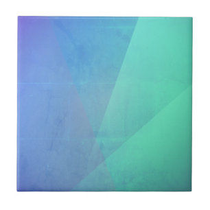 Modernes blaues Aqua und türkisfarbene geometrisch Fliese