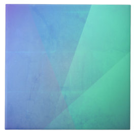 Modernes blaues Aqua und türkisfarbene geometrisch Fliese