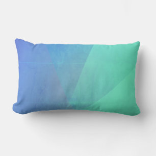 Modernes blaues Aqua und türkisfarbene geometrisch Lendenkissen
