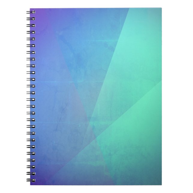 Modernes blaues Aqua und türkisfarbene geometrisch Notizblock (Vorderseite)