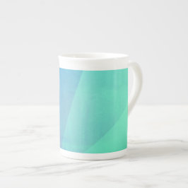 Modernes blaues Aqua und türkisfarbene geometrisch Prozellantasse