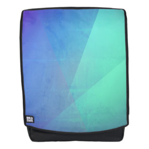 Modernes blaues Aqua und türkisfarbene geometrisch Rucksack