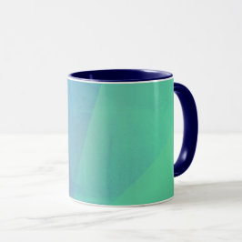 Modernes blaues Aqua und türkisfarbene geometrisch Tasse