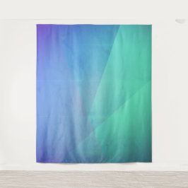 Modernes blaues Aqua und türkisfarbene geometrisch Wandteppich